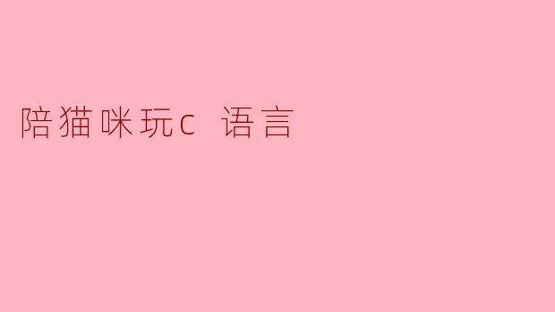 陪猫咪玩c语言