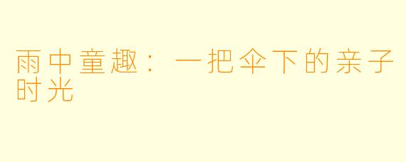 雨中童趣：一把伞下的亲子时光