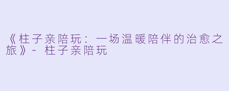 《柱子亲陪玩：一场温暖陪伴的治愈之旅》-柱子亲陪玩