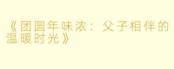 《团圆年味浓：父子相伴的温暖时光》