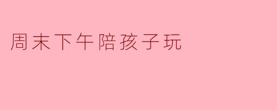 周末下午陪孩子玩