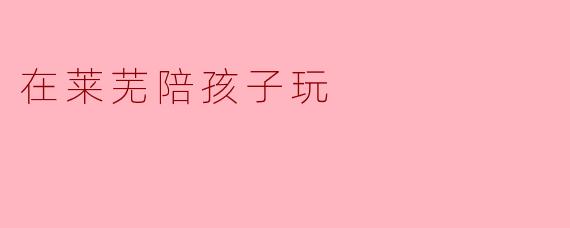 在莱芜陪孩子玩