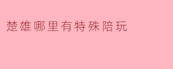 楚雄哪里有特殊陪玩