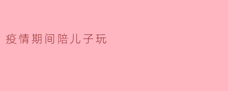 疫情期间陪儿子玩