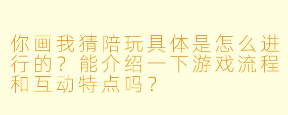 你画我猜陪玩具体是怎么进行的？能介绍一下游戏流程和互动特点吗？