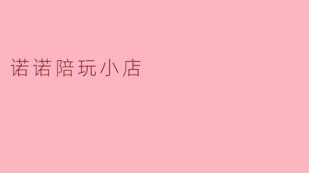 诺诺陪玩小店主要提供哪些服务呢？