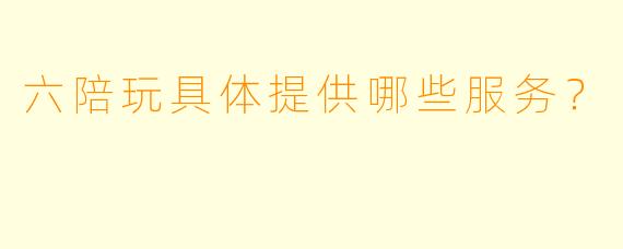 六陪玩具体提供哪些服务？