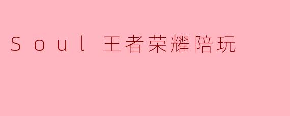 Soul王者荣耀陪玩