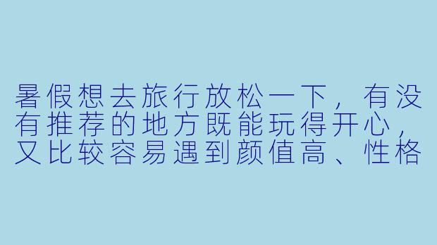 暑假想去旅行放松一下，有没有推荐的地方既能玩得开心，又比较容易遇到颜值高、性格好的帅哥陪玩呢？-去哪里玩可以遇见帅哥陪玩