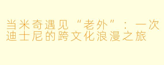当米奇遇见“老外”：一次迪士尼的跨文化浪漫之旅