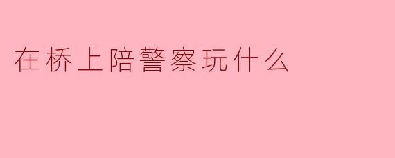 在桥上陪警察玩什么