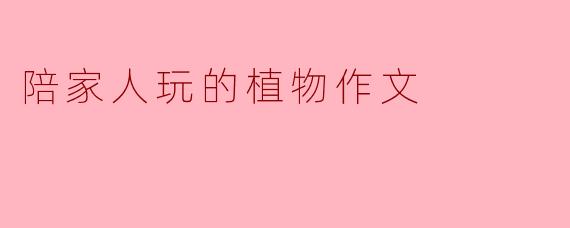 陪家人玩的植物作文