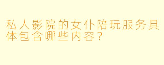 私人影院的女仆陪玩服务具体包含哪些内容?