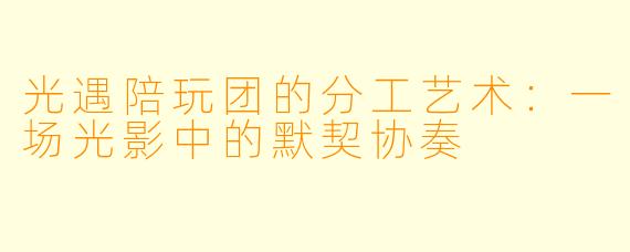 光遇陪玩团的分工艺术：一场光影中的默契协奏
