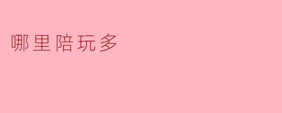 哪里陪玩多？