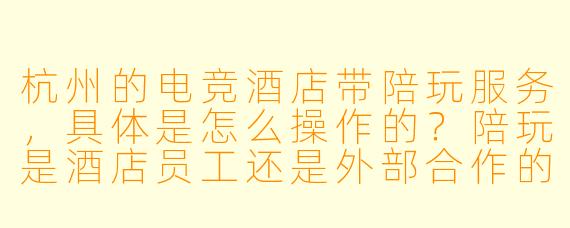 杭州的电竞酒店带陪玩服务,具体是怎么操作的?陪玩是酒店员工还是外部合作的?安全性和专业性有保障吗?