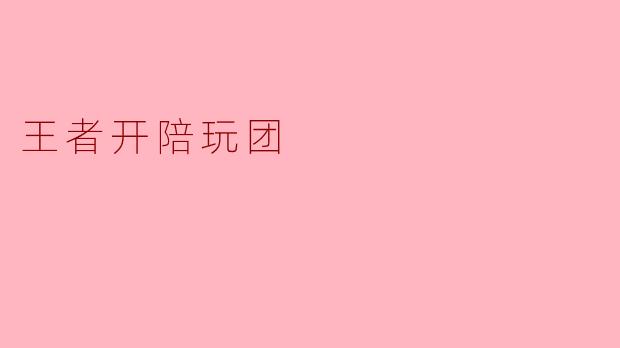 王者开陪玩团