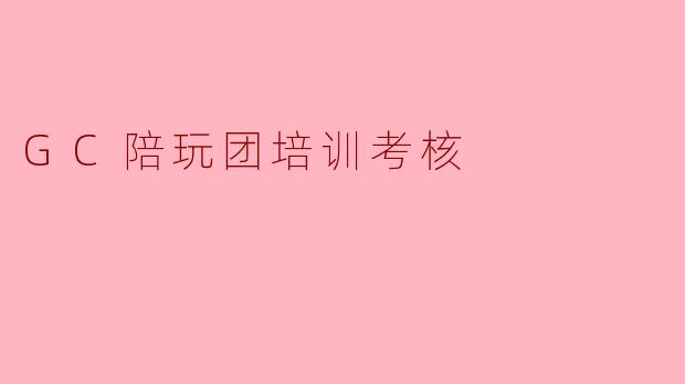 GC陪玩团培训考核
