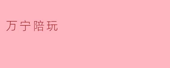 万宁陪玩
