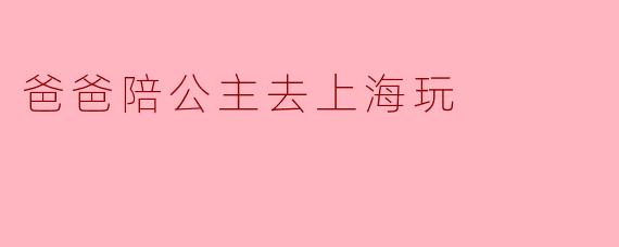 爸爸陪公主去上海玩